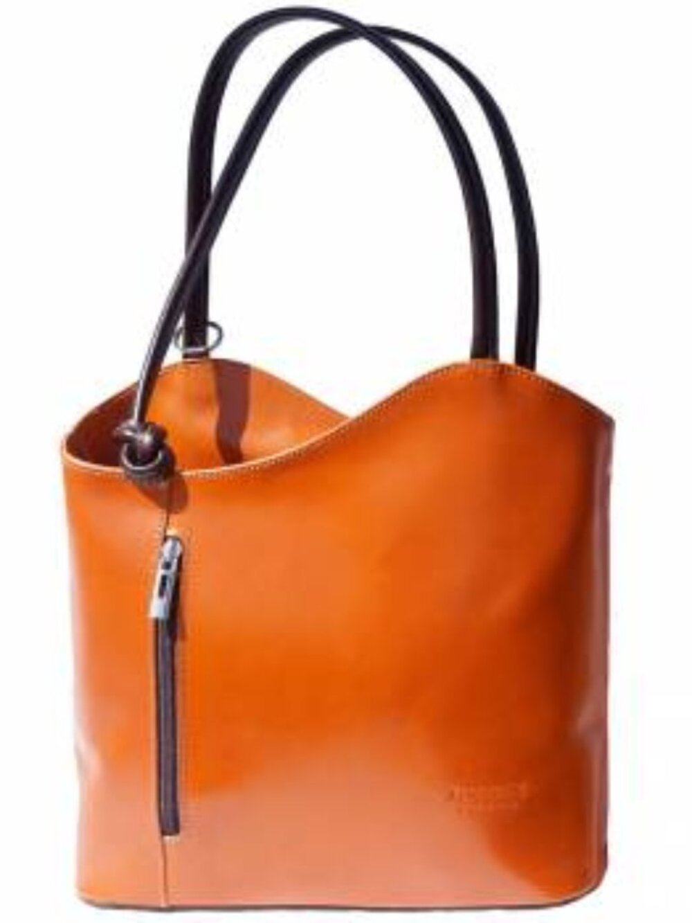 New Florence Leather Market orange soft Italian leather handbag